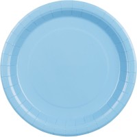 6 Assiettes Bleu Pastel �23 cm - En carton