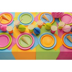 6 Assiettes Bleu Pastel �23 cm - En carton. n�5