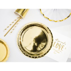 6 Assiettes Or Ø23 cm - En carton. n°1