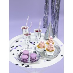 6 Assiettes Argent Ø23 cm - En carton. n°5