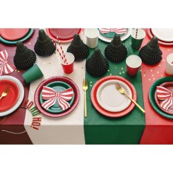 6 Assiettes Vert Foncé Ø18 cm - En carton. n°5