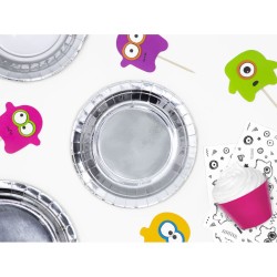 6 Assiettes Argent Ø18 cm - En carton. n°4