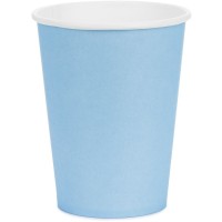 6 Gobelets Bleu Pastel 25 cl - En carton