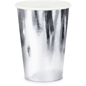 6 Gobelets Argent 22 cl - En carton