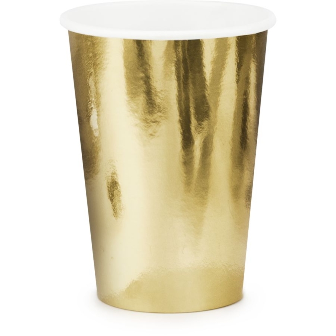 6 Gobelets Or 22 cl - En carton