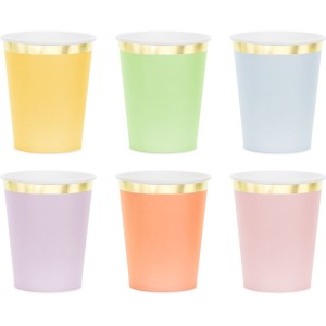 6 Gobelets Mix Bords Dor�s 22 cl - En carton