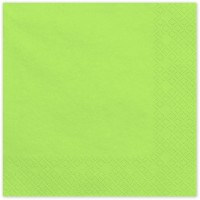 20 Serviettes Vert Pastel 33 cm - En papier