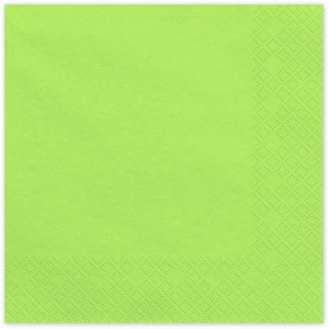 20 Serviettes Vert Pastel 33 cm - En papier