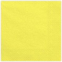 20 Serviettes Jaune 33 cm - En papier