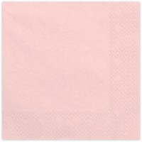 20 Serviettes Rose Pastel 33 cm - En papier