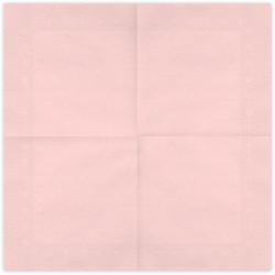 20 Serviettes Rose Pastel 33 cm - En papier. n�1