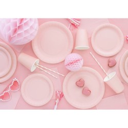 20 Serviettes Rose Pastel 33 cm - En papier. n�2