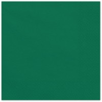 20 Serviettes Vert Fonc� 33 cm - En papier