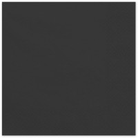 20 Serviettes Noir 33 cm - En papier