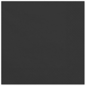 20 Serviettes Noir 33 cm - En papier