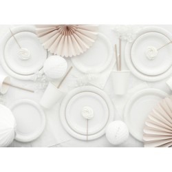 20 Serviettes Blanc 33 cm - En papier. n�2