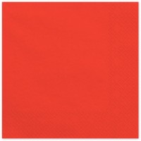 20 Serviettes Rouge 33 cm - En papier