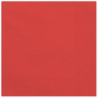 20 Serviettes Rouge Bordeaux 33 cm - En papier