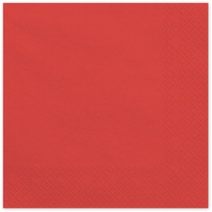 20 Serviettes Rouge Bordeaux 33 cm - En papier