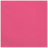 20 Serviettes Rose 33 cm - En papier