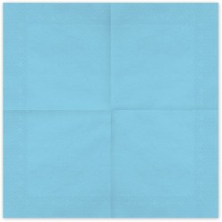 20 Serviettes Bleu Pastel 33 cm - En papier. n�1