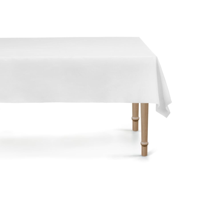 Nappe Blanc 137 x 183 cm - R�utilisable en plastique 