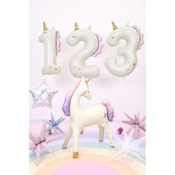 Ballon Aluminium G�ant Licorne Chiffre 3 - 93 cm. n�2