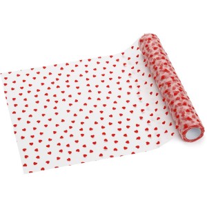 Chemin de Table Coeurs Rouge en Tulle � 9 m