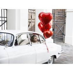 Ballon Aluminium Coeur Rouge M�tallis� � 45 cm. n�2