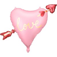 Ballon Aluminium Coeur Love avec Fl�che � 55 cm