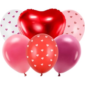 Bouquet 6 Ballons � Coeur