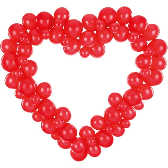 Arche de Ballon Coeur Rouge � 160 cm 
