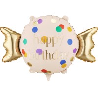 Ballon Aluminium Bonbon Happy Birthday � 67 cm