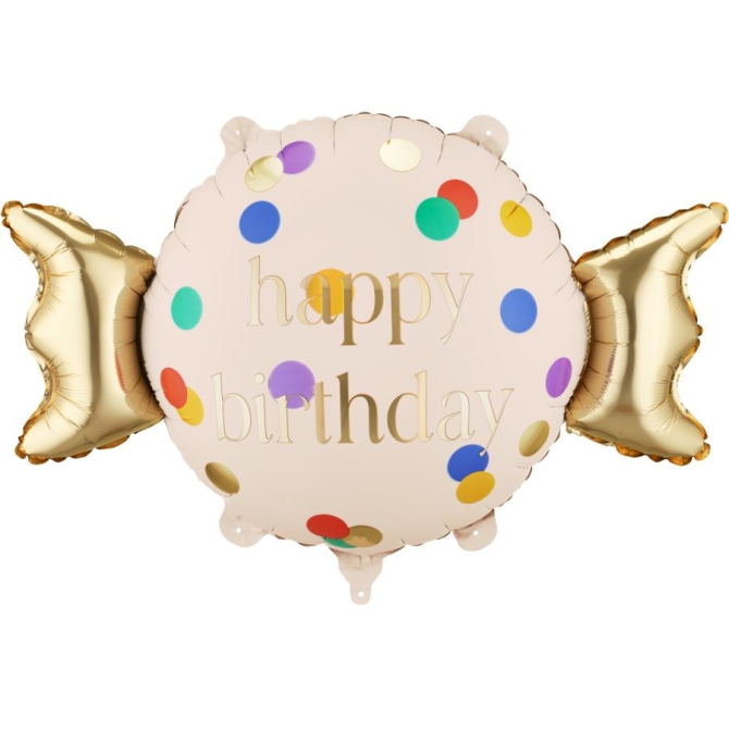 Ballon Aluminium Bonbon Happy Birthday � 67 cm 