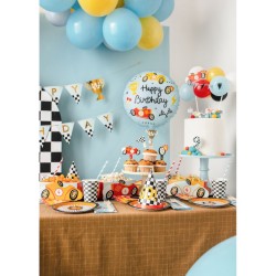 Ballon Aluminium H�lium Happy Birthday Course � � 35 cm. n�2