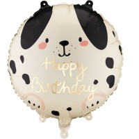Ballon Aluminium H�lium Happy Birthday Chien � � 35 cm