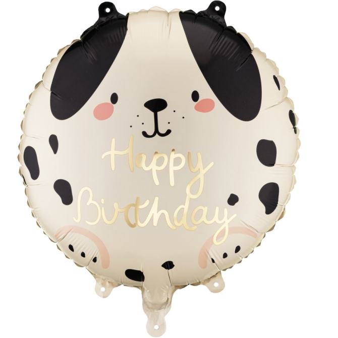 Ballon Aluminium H�lium Happy Birthday Chien � � 35 cm 