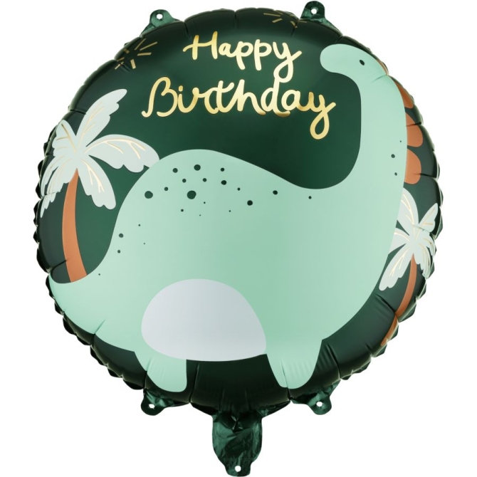 Ballon Aluminium H�lium Happy Birthday Brontosaure � � 35 cm 