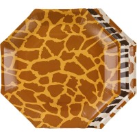 6 Assiettes Safari Chic