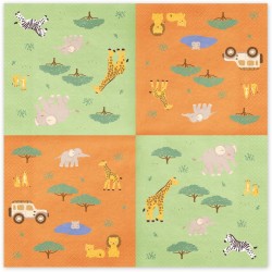 12 Serviettes Baby Safari. n°1