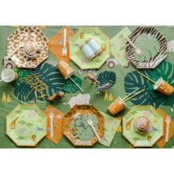 12 Serviettes Monstera Tropicales. n�4