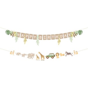 Guirlande Lettres Happy Birthday Baby Safari