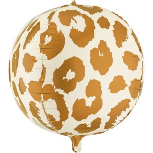 Ballon Aluminium H�lium Rond Taches de Gu�pard � � 75 cm