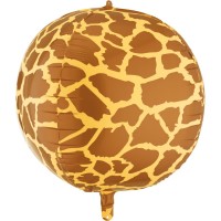 Ballon Aluminium H�lium Rond Taches de Girafe � � 75 cm