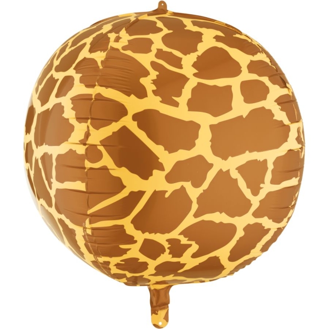 Ballon Aluminium Hélium Rond Taches de Girafe – Ø 75 cm