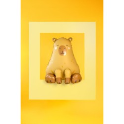 Ballon Aluminium Hélium Géant Capybara – 80 cm. n°2