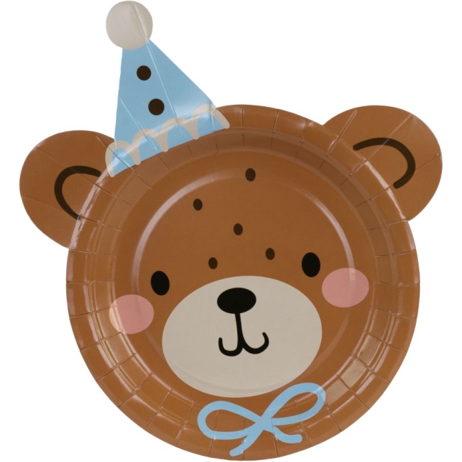 6 Assiettes T�te d Ourson 