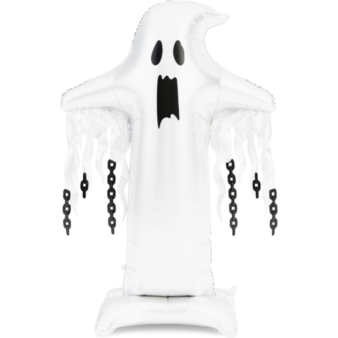 Ballon Aluminium Fantôme Géant sur Pied – XXL – 165 cm