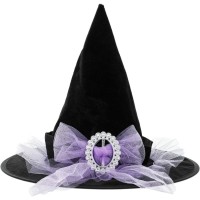 Chapeau de Sorci�re � Noeud Violet