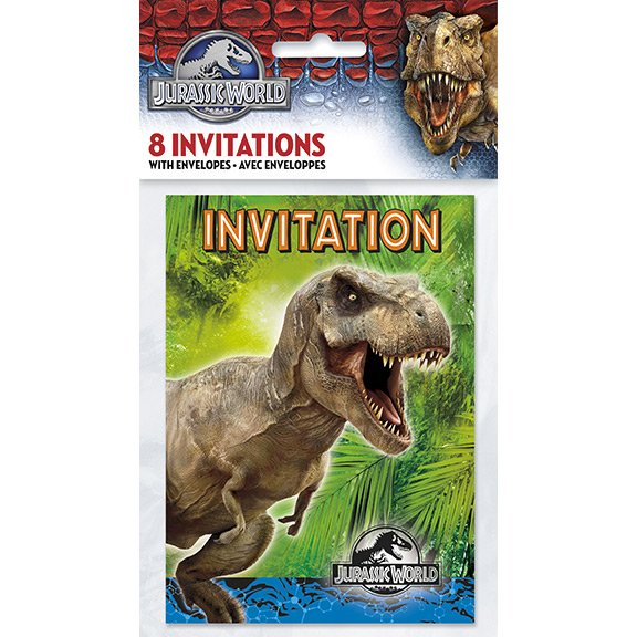 8 Invitations Jurassic World 